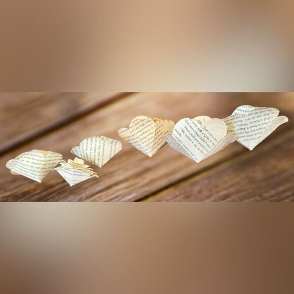 Handmade Paper Flowers Decorative Set of 6. Various Sizes. - Picture 3 of 4